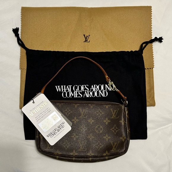 LOUIS VUITTON MONOGRAM CANVAS POCHETTE- Vintage Pre-loved - Authentic with tags - Picture 9 of 11